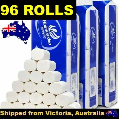 96 Rolls Toilet Paper Soft & Strong High Quality Bulk Tissue 4 Ply Au Stock  • $75