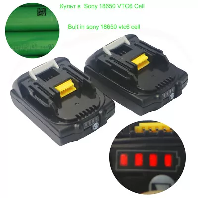 2PCS 18V 3.0Ah BL1830 Battery For Makita BL1820 BL1815 LXT400 BHP451  LED Gauge • $58.99