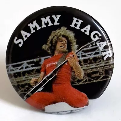 Vintage Early 1980s SAMMY HAGAR Pin 1.25  Badge Red Button Ex Van Halen Montrose • $10.95