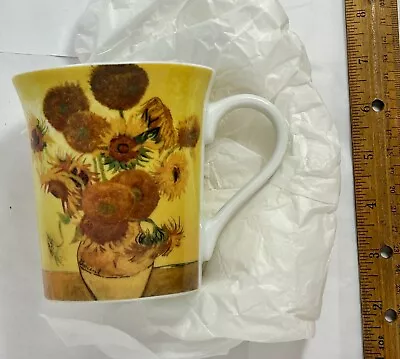 Vincent Van Gogh Coffee Cup Mug Porcelain Sunflowers Vase • $22