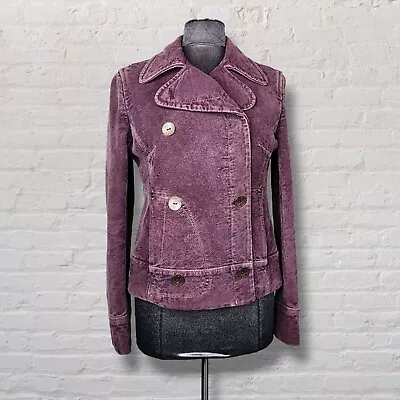 Miss Sixty Purple Moto 60s Style Blazer Jacket Med-Large Made In Italy  • $48