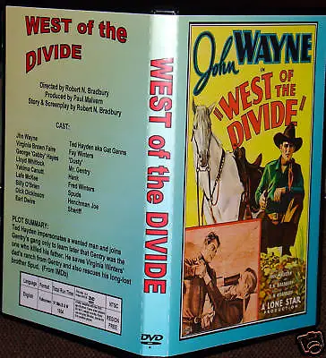 WEST OF THE DIVIDE - DVD - John Wayne Gabby Hayes • $20