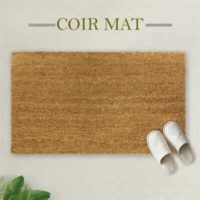 Natural Coconut Coir Mat Heavy Duty Entrance Non Slip Door Rug Indoor/Outdoor • £9.99