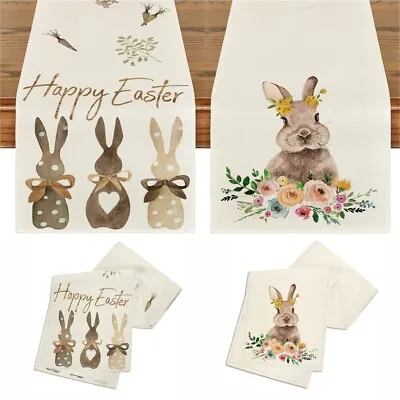 Easter Table Runner Easter Table Flag Holiday Table Cover Decor DwarfBunny • £7.59