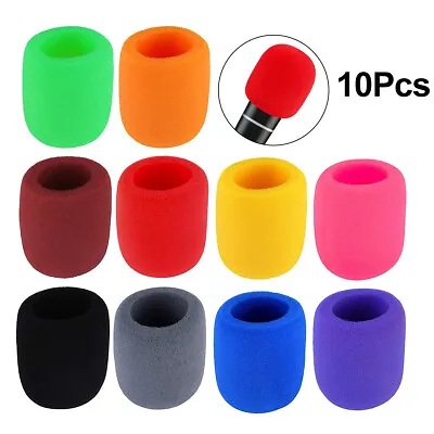 10pc Microphone Handheld Grill Windscreen Filter Sponge Foam Mic Cover 10 Color • $8.99