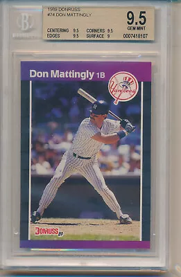 1989 Donruss Don Mattingly (#74) BGS9.5 BGS • $89.97