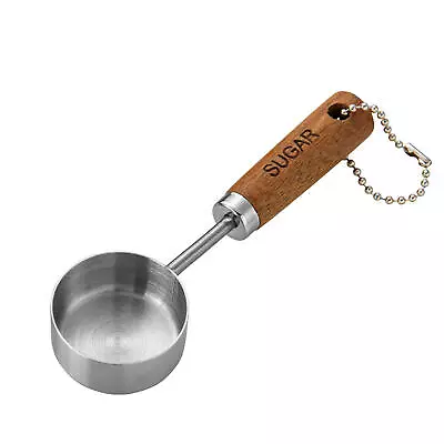 Stainless Steel Measure Cups Wood Handle Metal Measuring Spoons Kitchen Utensils • $7.64