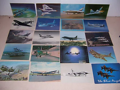 1950s-80s MILITARY AIRCRAFT VTG POSTCARD LOT Of 20 DIFF W/ DEFENDERS Of AMERICA • $9.99