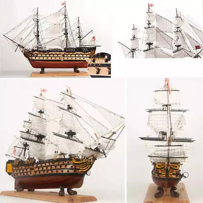 DIY Handmade Assembly Ship 21  Wooden Sailing 3D Victory Ship Boat Model Gi  ❤TH • $32.90
