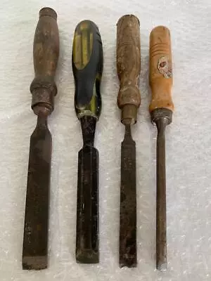 4pc Vintage Chisels Hand Tools Carpenters Tools For Restoration • $29