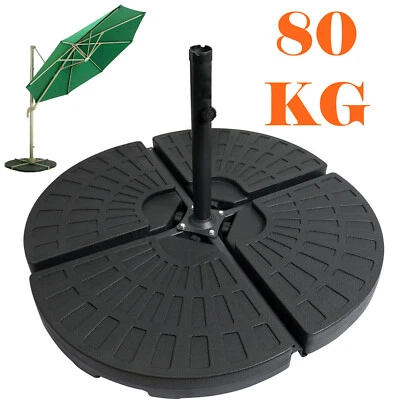 £37.95 • Buy 4 X BANANA PARASOL BASE WEIGHT CANTILEVER HANGING FAN STYLE PARASOL WEIGHT 80KG