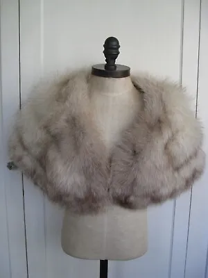 Blue Fox Norwegian Fur Stole Shawl Shoulder Wrap Bridal Wedding  • $249.99