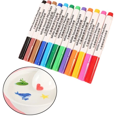 £3.65 • Buy Whiteboard Markers Erasable Floating Pen Doodle Pen Magical Water Painting Pen
