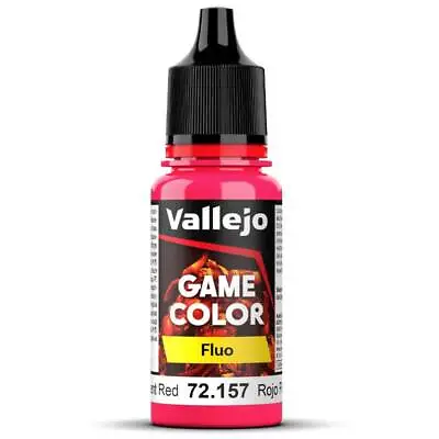 Vallejo Game Color 18ml - Fluo - Fluorescent Red - 72.157 • £2.66