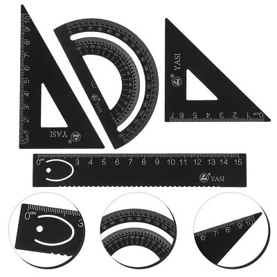 Scale Class Drawing Ruler Protractor Triangle Ruler For Class Geometry School • $11.77