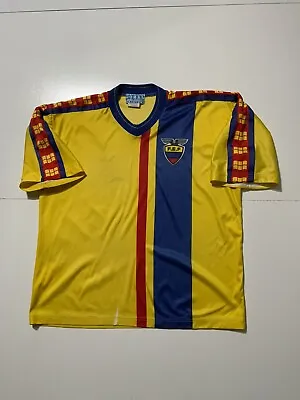 Vintage 90s Boman Ecuador F.E.F National Soccer Football Club Soccer Jersey • $49.99