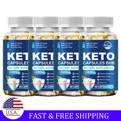 Best BHB Keto Diet Pills 15000mg Burn Fat-ACV Advanced KetosisWeight LossDetox • $11.19