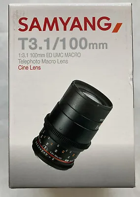 Samyang 100mm T3.1 ED UMC Macro Cine Lens M/43 Micro Four Thirds SYDS100M-MFT • $499