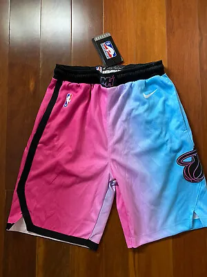 New Nike Miami Heat NBA 2021 City Edition Swingman Basketball Shorts M New W/Tag • £112.38