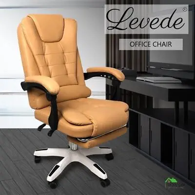 $136 • Buy RETURNs Levede Office Chair Gaming Recliner Racing Computer Chairs PU Executive 
