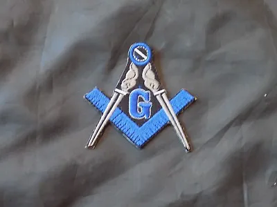 Masonic Square Compass Patch Iron Sew Cut Out Freemason Fraternity NEW! • $7.95