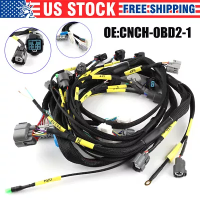 Tucked Engine Wire Harness For 1992-2000 Honda Civic Integra OBD2 D & B-series . • $63.99