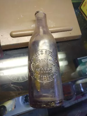 Yonges Island R.r. Sc Soda Bottle Bryan's Springs Carbonating Works Rare-dug • $48.50
