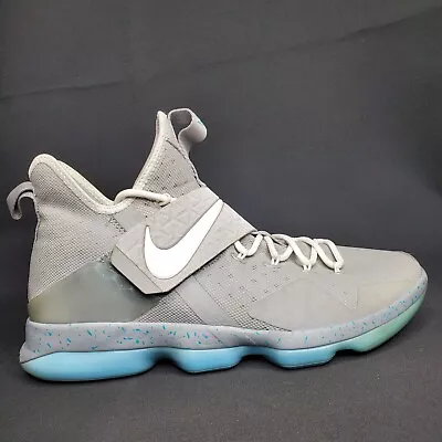 Nike Lebron 14 MAG Marty McFly Basketball Shoes Men's Size 13 Gray Blue • $99.95