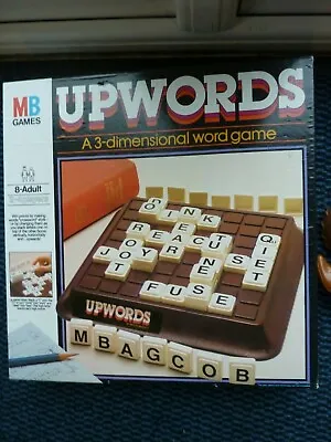 £17.50 • Buy Upwords MB Games Board Word Game Vintage Retro 1984 Kids Family 3-Dimensional