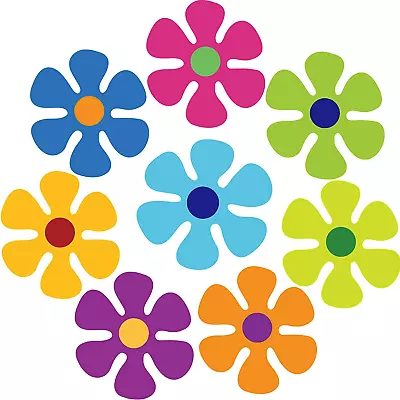 Car Magnet Decorations Magnetic Flower Decals Fridge Magnets 60S Multi-Color • $11.16