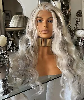 Blonde Lace Front Wig Transparent Lace Wig Wavy Blonde Wig Centre Part Lace Wig • £129