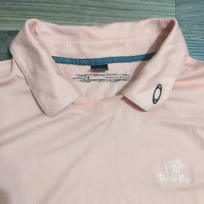 Rare Oakley Polo Shirt Mens Large Golf Performance Stretch Turtle Bay   C • $24.50