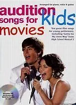 Audition Songs For Kids Movies  Piano Vocal And Guitar  Book [Softcover] + CD • £6.19