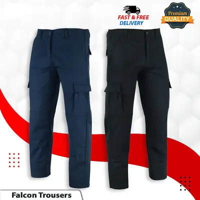 Mens Work Trousers Heavy Duty Multi Pockets Combat Cargo Trousers Size 30 To 42 • £16.99