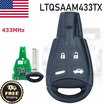 For Saab 9-3 Keyless Entry Smart Prox Remote Car Key Fob LTQSAAM433TX • $20.95