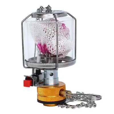 Mini  Camping Gas Lamp Outdoor Camping Butane Tent Light With Carry Case • £13.56