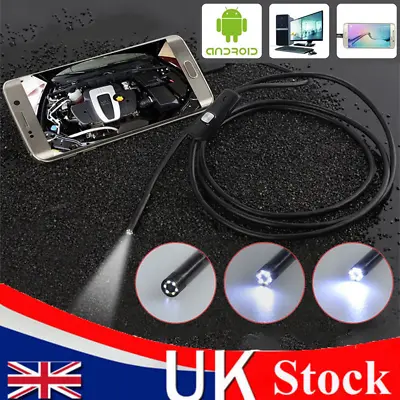 £6.46 • Buy Waterproof USB Endoscope Borescope Snake Inspection Camera Android Mobile
