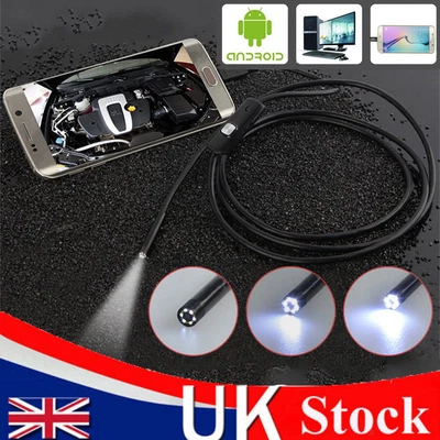 £6.46 • Buy Waterproof USB Endoscope Borescope Snake Inspection Camera Android Mobile