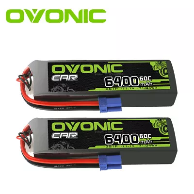 2X 60C 6400mAh 11.1V 3S LiPo Battery EC5 Plug For ARRMA FELONY 6S BLX LIMITLESS • $88.31