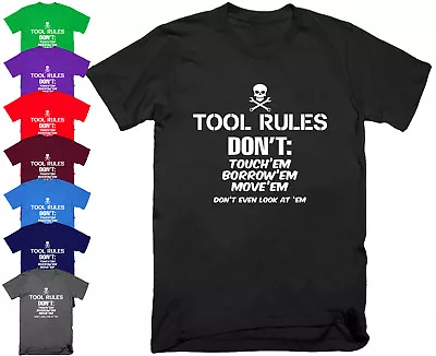£9.99 • Buy Tool Rules T Shirt Car Mechanic Plumber Electrician Funny Bday Gift Dad S - 5XL