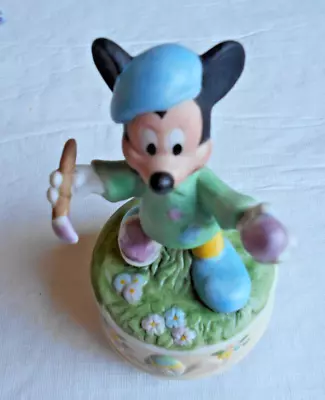 SCHMID DISNEY EASTER MICKEY MOUSE ARTIST  MUSIC BOX  VINTAGE  April In Paris  • $25