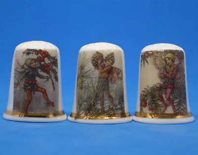 £9.95 • Buy Birchcroft Thimbles -- Set Of Three -- Flower Fairies Of Winter