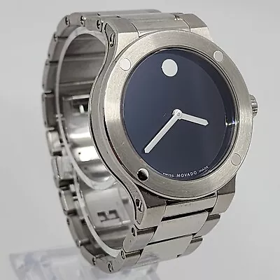 Movado SE Extreme Stainless Steel Black Dial Quartz Watch 12 3 14 1054 • $617.45