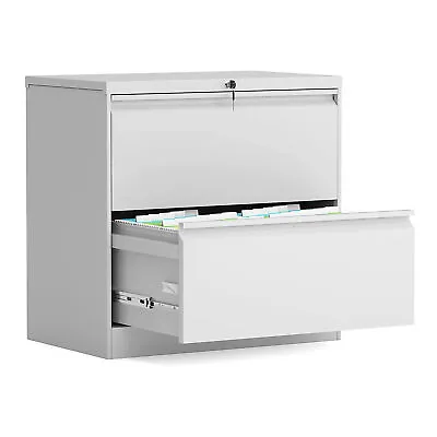 $142.74 • Buy AOBABO 2 Drawer Lateral File Cabinet With Lock For Letter Sized Paper (Open Box)