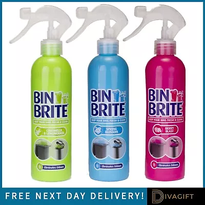 400ml Bin Brite Rubbish Waste Bin Odour Neutraliser Air Freshener Spray New • £5.95