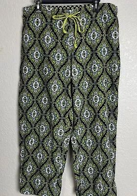 VERA BRADLEY Corduroy Pajama PJ Pants - CAMBRIDGE Green NEW SIZE Large Comfy • $19.99