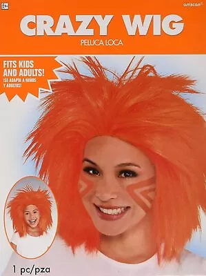 Crazy Wig School Spirit Sports Fan Fancy Dress Halloween Adult Costume Accessory • $19.77