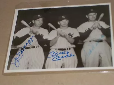 Mickey Mantle Dimaggio Ted Williams Autograph Auto Signed Photo No COA Rare G11 • $101