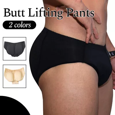 Mens Fake Buttocks Underwear Butt Lift Padded Panties Hip Enhancer Sexy Briefs • $14.55