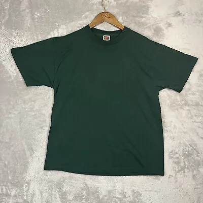 Vintage 90s Forest Green Blank T-Shirt - Men’s Size XL - 50/50 • $18.99